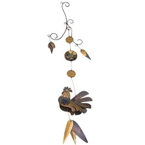 Vintage Mid-Century Modern Brass, Copper and Enamel Mobile‎ by Cesar Vasquez